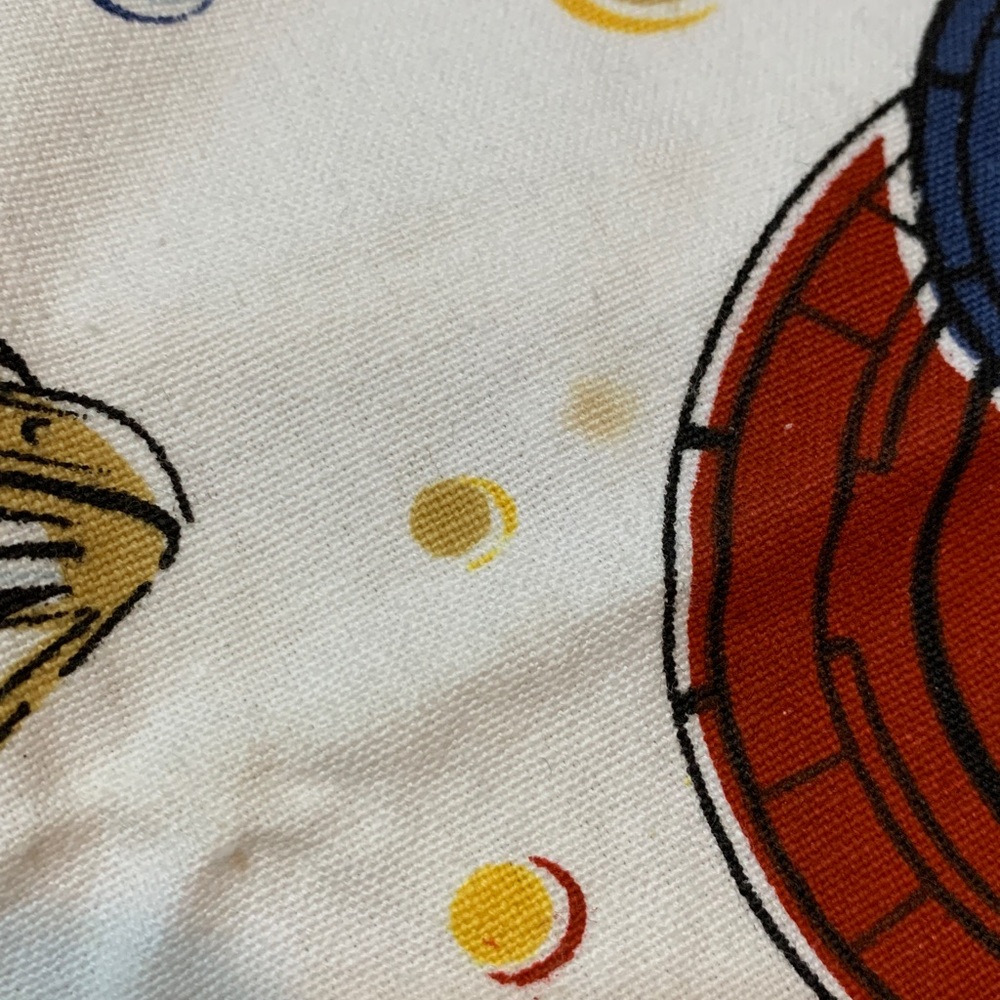 Longaberger Retro Kitchen Hand Towel with Blue Border - Picture 5 of 10